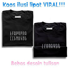 Koleksi desain kaos futsal paling keren di garuda print. Kaos Gildan Desain Baju Ilusi Lipat Viral Custom Nama Tulisan Lucu Murah Bagus Berkualitas Distro Shopee Indonesia