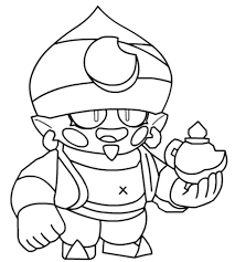 Imprime le dessin poco brawl stars sans dépenser le moindre sous. Coloring Page Brawl Stars Gene 34