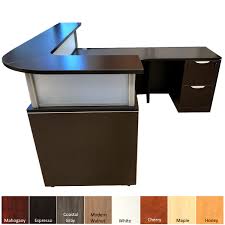 Amazon's choice for wrap around desk. Performance Recessed Front Curved L Shaped Reception Desk