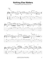 Please note that you need to have the guitar pro software before you can start using these. Nothing Else Matters Sheet Music Metallica Solo Guitar