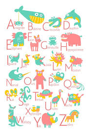 Well, the french alphabet is similar to the english alphabet, but many letters have different sounds than what we are used to hearing. French Alphabet Poster Mit Tieren Von A Bis Z Grosses Poster Etsy