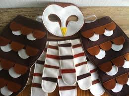 Barn Owl Costume Felt Animal Mask Wool Or Eco Felt Mask And Tail Costume Gift Set Owl Costume Felt Animal Masks Owl Costume Diy