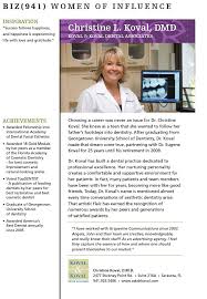 Made you feel at home. Biz 941 Women Of Influence Koval And Koval Dental Associates