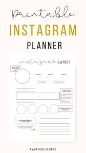 Instagram Planner Social Media Planner Instagram Layout Etsy Instagram Planner Social Media Planner Media Planner