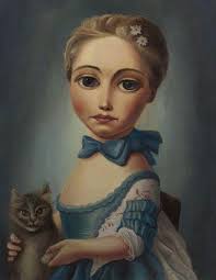 Sold at Auction: Alexander Guy, Alexander Guy, Scottish b.1962- A Little  Girl with a Kitten, after Jean-Baptiste Perronneau, 1991