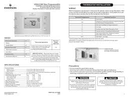 We have other articles here that will help you with thermostat wiring.these other articles help you with thermostat wiring colors and thermostat wiring diagrams.in this article, we will provide specific information for wiring a heat pump for control. Emerson 1f83h 21np Installation And Operation Instructions Pdf Download Manualslib