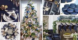 Pulling out bins upon bins of holiday décor and filling every nook and. 16 Exquisite Gold And Navy Blue Christmas Decorations Decor Home Ideas