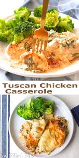 My Tuscan Chicken Casserole Recipe With Creamy Sun Dried Tomato Sauce On Top Of Tender Chicken And C Tuscan Chicken Chicken Casserole Chicken Recipes Casserole