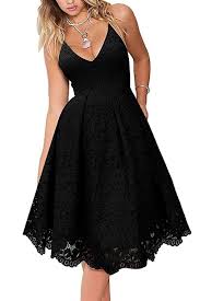 Black A Line Cocktail Dress Women S Floral Lace A Line Midi Cocktail Dresses Beaded Creations Knee Length Lace Dress Cocktail Dress Lace Sleeveless Lace Dress