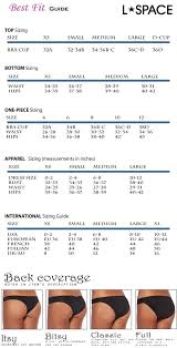 L Space Swimwear Size Chart Elite Fashion Swimwear