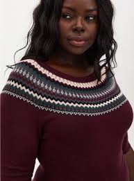 Burgundy fair discount isle sweater