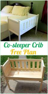 Diy Co Sleeper Crib Instruction Diy Baby Crib Projects Free Plans Diy Baby Stuff Baby Cribs Baby Furniture