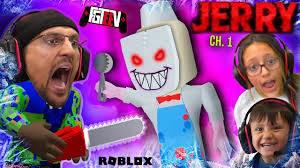 Roblox escape the minion obby with the spectre song alan walker ben toys and games. Escape Roblox Jerry The Ice Scream Man Fgteev In Cold Storage Ch 2