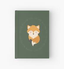 Black And Orange Fox Name Orange Fox Pattern Hardcover Journal By Drxgonfly Fox Pattern Cute Notebooks Pattern