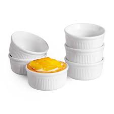 She used a ramekin with a parchment collar. Comsaf White Porcelain Ramekins 175ml Baking Cups For Souffle Creme Brulee Custards Pudding And Ice Cream Durable Pack Of 6 Buy Online In Zimbabwe At Desertcart Co Zw Productid 145137761