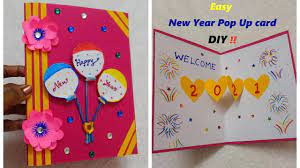 These card making ideas are my blog posts that were most read and videos that were most watched in 2020 and include a variety of fun card making ideas that you could try today!. Diy Handmade New Year Pop Up Card 2021 Card Making Ideas Steps Easy Tutorial Youtube