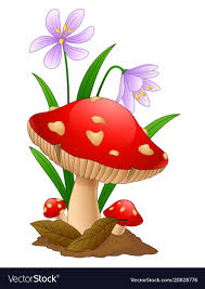 Cartoon Mushroom Isolated White Background Vector Image On Vectorstock Cartoon Mushroom Art Drawings For Kids School Wall Art