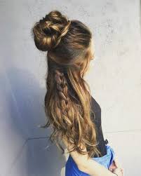 Try out some waterfall and fishtail hybrid braids in a half up half down style. Cute Half Up Half Down Hairstyles Easy