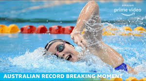 She expects to go even faster in tokyo. Ariarne Titmus Australian Record Breaking Moment 2021 Australian Swimming Trials Amazon Original Youtube
