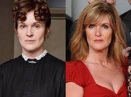 Siobhan Finneran As Sarah O Brien From Downton Abbey Stars In And Out Of Costume Downton Abbey Downton Abbey Movie Downton