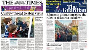 The headline story gives detailed report of the fourth phase of countrywide lockdown, which will continue till may 31, along with the government's list of relaxations to give further boost to. Threat Of Coronavirus Lockdown Leads Monday S Papers Itv News