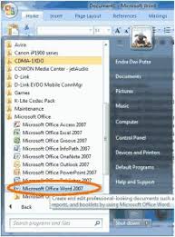 Pengertian Microsoft Word Dan Langkah Langkah Membuka Atau Menjalankan Program Microsoft Word 2007