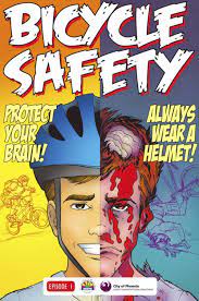 Portrait of a young attractive woman with blond hair in orange helmet on a neutral gray background. When Discussing Bike Helmets Cities Should Watch Their Language Bicycle Safety Road Safety Poster Best Road Bike