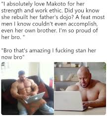 Buff Guys Talk About Makoto Buff Guys Typing On Laptops Why Yes How Could You Tell Know Your Meme