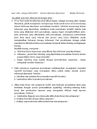 Pertanyaan dan jawaban tentang sistem buku besar dan pelaporan. Soal Uts Uas Sia Pdf