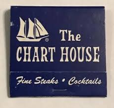 Details About Vintage Matchbook The Chart House Fine Steaks Cocktails Restaurant Sailing Ship