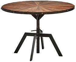 Amazon Com Rivet Rustic Industrial Dining Table 35 4 W Black Tables Dining Table In Kitchen Rustic Dining Room Table Dining Table Black