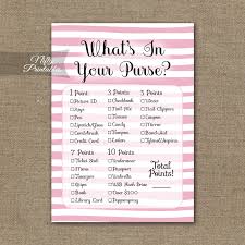 Why play the what's in your pursegame? What S In Your Purse Game Pink Drawn Stripe Nifty Printables