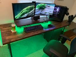 On the shorter butcher block, will the two cabinets be enough to. Custom Battlestation Butcher Block Pipe Desk Diy Guide Album On Imgur