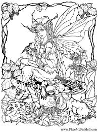 Ein hubsches ausmalbild mit einer elfe die mit einem lowen. Coloring Page Fairyin The Woods Img 6906 Fairy Coloring Pages Coloring Pages Fairy Coloring