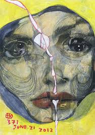 Resent Broken Faces By Takahiro Kimura Via Behance Portrait Art Unusual Art Portrait Painting