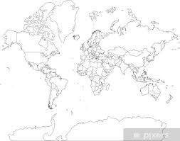 Jeden tag werden tausende neue, hochwertige bilder hinzugefügt. Fototapete Weltkarte Weltkarte Outline Pixers Wir Leben Um Zu Verandern