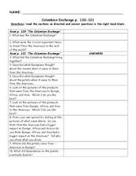 Have you ever looked at your teacher with a puzzled face when they explain history? Columbian Exchange Lesson Plans Worksheets Reviewed By Teachers