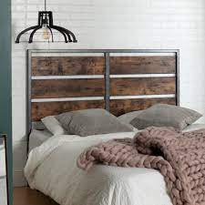 Shop allmodern for modern and contemporary wood & metal headboards to match your style and budget. Manor Park Industrial Queen Headboard Metal And Wood Plank Panel Design Walmart Com Walmart Com