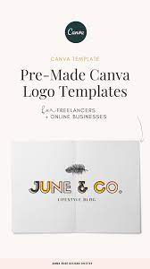 Canva Pre Made Logo Templates Canva Logo Design Logo Template Business Logo Premade Logo Graphic Logo Design Editable Logo Logo Templates Brand Board Template Canva Tutorial