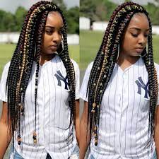 Jumbo Box Braids Jumbo Box Braids Feed In Braids Hairstyles Big Box Braids Hairstyles
