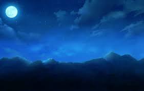 It's a fighting game ci, and i was asked to draw a dojo. Wallpaper The Sky Clouds Mountains Night Nature The Moon Anime Art Cura Monobeno Images For Desktop Section Prochee Download
