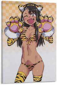 Nagatoro Hayase Anime Don't Toy with Me Miss Nagatoro Poster Decorative  Painting Canvas Wall Art Living Room Posters Bedroom Painting  24x36inch(60x90cm)