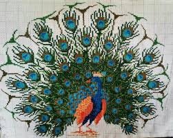 Cross Stitch Tavus Kusu Etamin Ponto De Cruz Kanavice Kanavice Kanavice Ornekleri Nakis