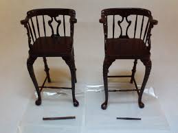 Dollhouse Miniature Pair Of Bespaq Tall Walnut Tavern Chairs Or Stools Need Repair 1 12 Scale By Nameminiature Miniature Chair Miniature Furniture Wood Chair