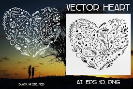 Download Free Vectors Download Vector Doodle Floral Heart Ai Eps Png Free Design Resources