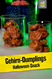 Halloween Snack Gehirn Dumplings Halloween Snacks Lebensmittel Essen Rezepte