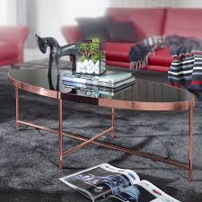 Glas couchtisch in braun antik italienischer stil. Wohnling Design Couchtisch Oval 110 X 56 Cm Spiegel Glas Wohnzimmertisch Mit Metallgestell In Kupfer