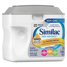 Similac Pro Advance Non Gmo With 2 Fl Hmo Infant Formula With Iron Powder Makes 178 Ounces In 2020 Baby Formula Similac Human Milk