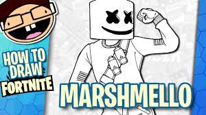 How to draw fortnite marshmello with new go cat go emote! How To Draw Marshmello Fortnite Battle Royale Narrated Easy Step By Step Tutorial Youtube