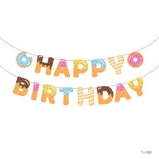 Rose gold balloon garland, lets partea balloon banner, tea party decorations, baby shower decor, bridal shower decor, hen party balloons. Sweet Donut Happy Birthday Banner Donut Themed Party Tea Party Kids Birthday Baby Shower Wall Decoration Wholesale Buy Donut Happy Birthday Banner Birthday Party Decoration Donut Party Supplies Product On Alibaba Com